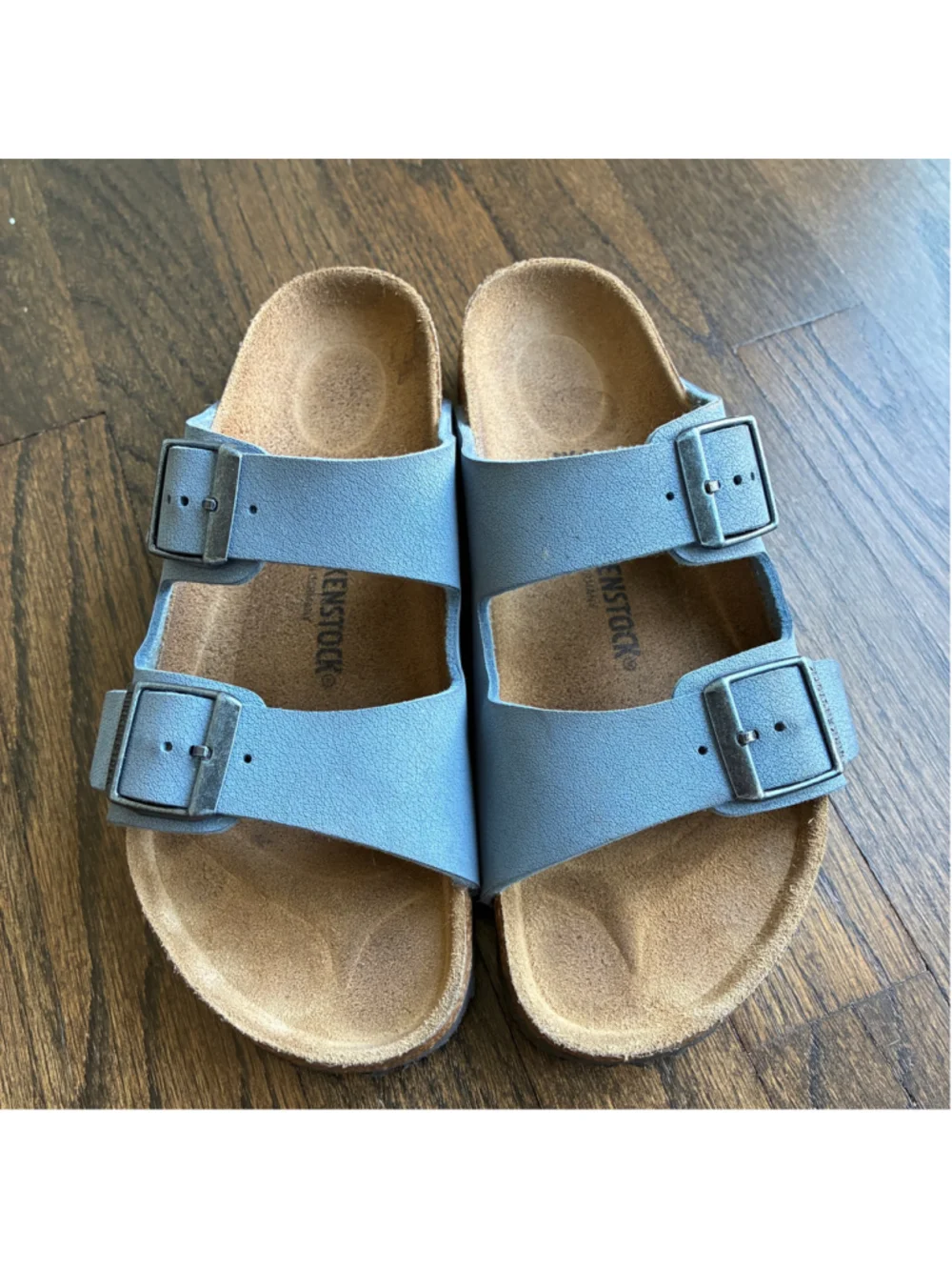 BIRKENSTOCK Arizona Blue 34 Adjustable Double Strap Slide Sandals US 3 - 3.5